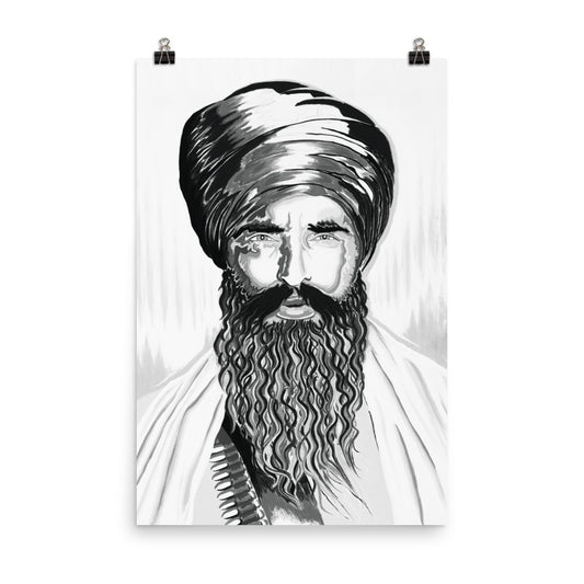 POSTER - SANT JARNAIL SINGH BHINDRANWALE - FULL B&W